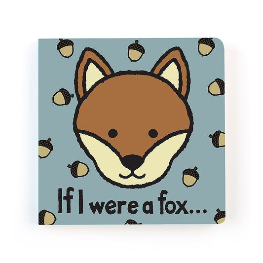 Libro in cartoncino Jellycat If I Were a Fox con volpe e inserti tattili