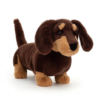 Jellycat Otto Sausage Dog peluche cane bassotto marrone