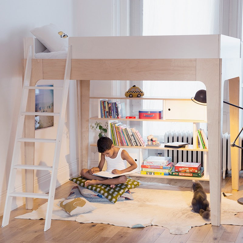 Letto a soppalco Oeuf con spazio gioco sottostante – ideale per piccoli ambienti