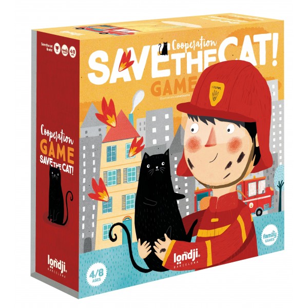 Gioco da tavolo Londji Save the Cat, scatola frontale.