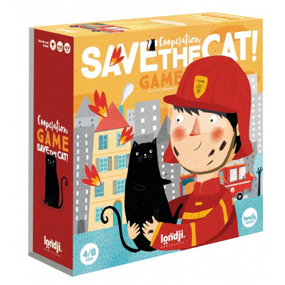 Gioco da tavolo Londji Save the Cat, scatola frontale.