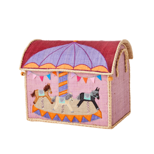 Cesto Giochi in Rafia Giostra - Piccolo - Apple Pie