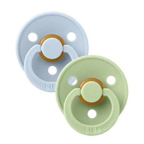 Set di 2 Ciucci Bibs - Colour Pacifier - Baby Blu e Pistacchio - Apple Pie