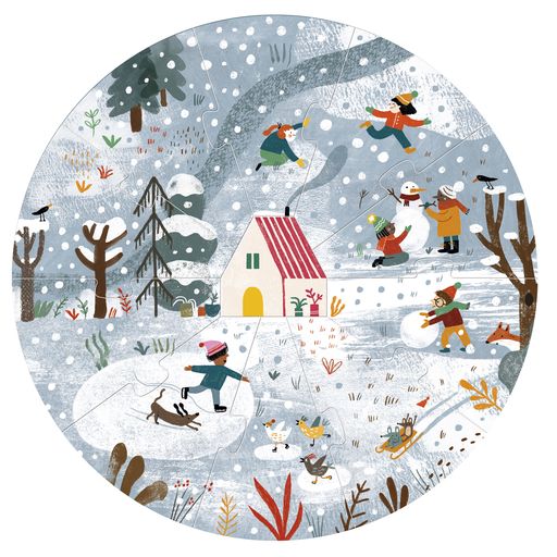 Puzzle educativo stagioni bambini Londji in cartone FSC e legno