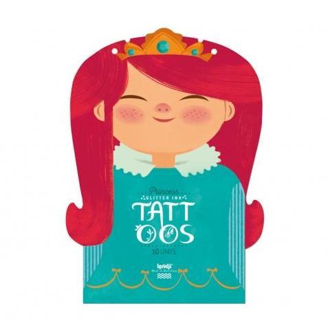 Set di tatuaggi temporanei per bambini con principesse e castelli, Londji